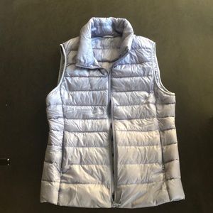 Uniqlo light blue Puffer vest.